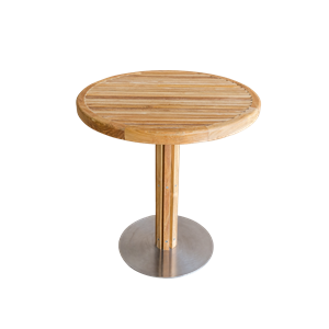 Sibast Furniture RIB Cafétisch mit Teakholzplatte
