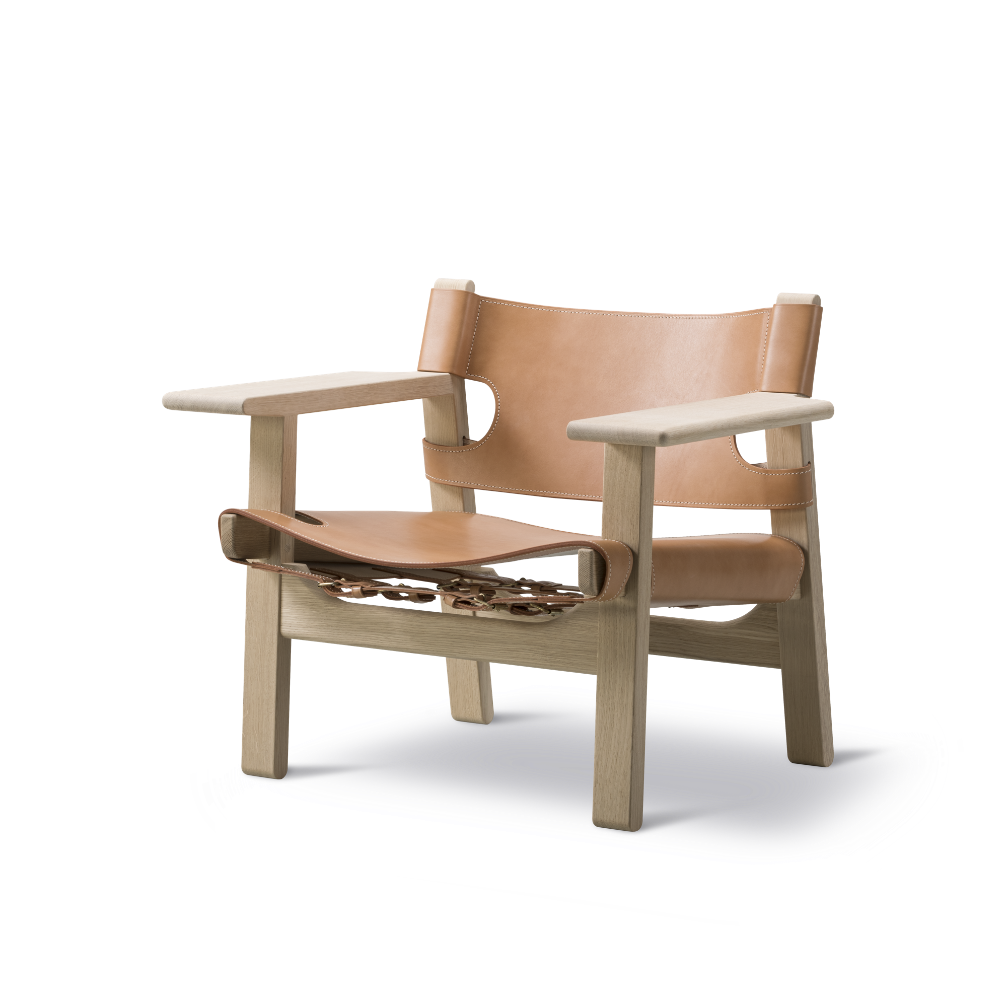 Fredericia Furniture The Spanish Chair Eiche geseift/Sattelleder Natur