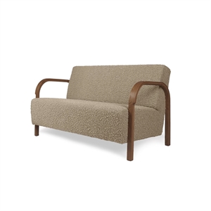 Mazo ARCH 2-Sitzer-Sofa Nobilis/Taiga Taupe/Geräucherte Eiche
