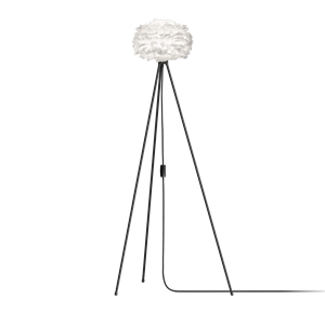 Stehlampe Eos Tripod Stehleuchte Mini Weiß mit Beinen in Schwarz