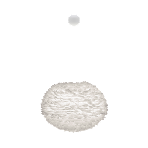 Pendelleuchte Eos Pendelleuchte Groß Weiß mit Cannonball- Baldachin in Weiß