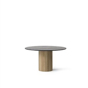 Vipp 494 Cabin Runder Tisch Ø130 Schwarz Marmor/Helle Eiche