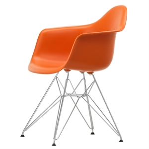 Vitra Eames Plastic DAR Dining Chair RE Rusty Orange/ Chrom