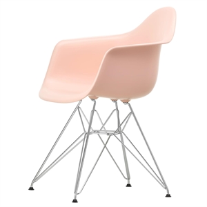 Vitra Eames Plastic DAR Dining Chair RE Pale Rose/ Chrom